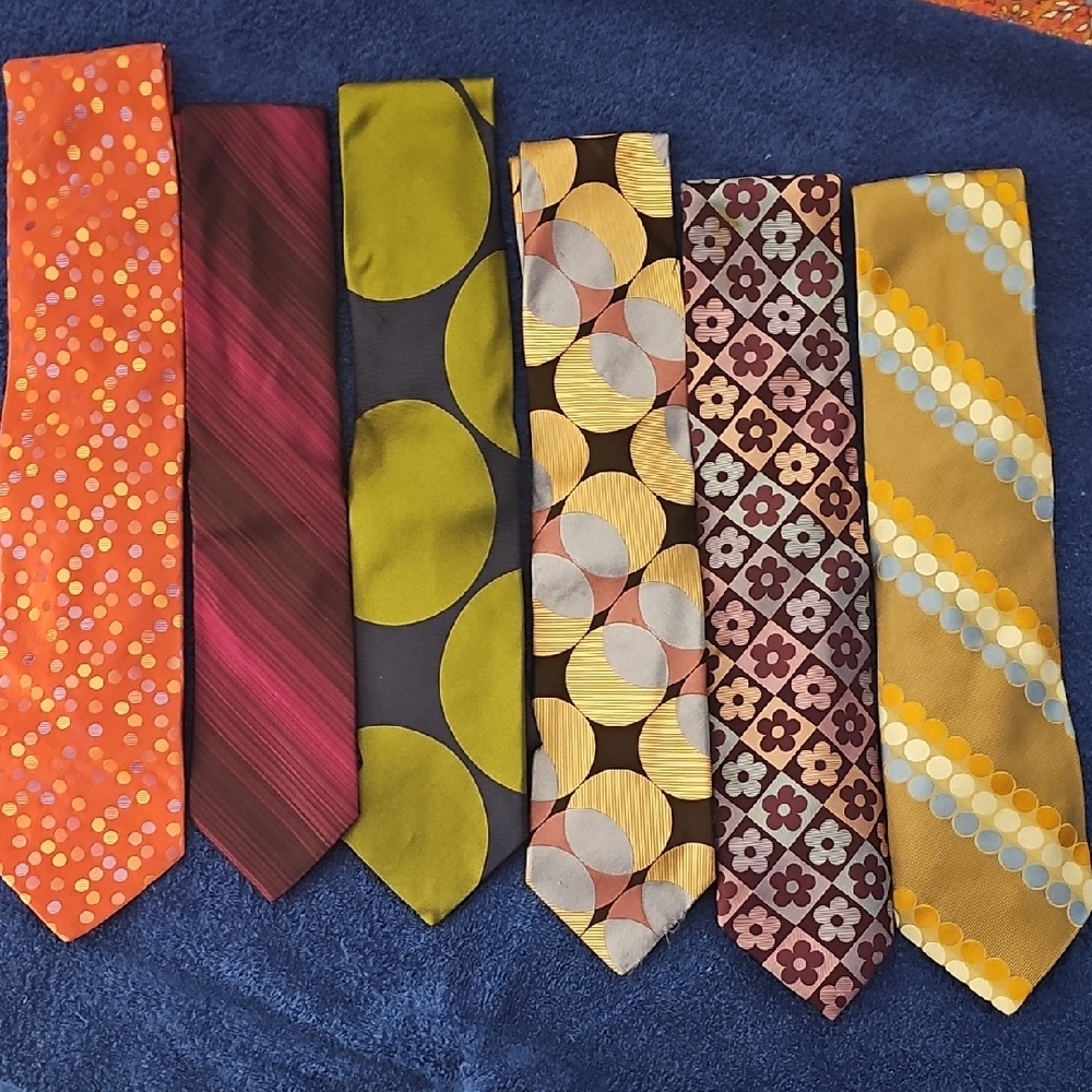 Ted Baker London Multicolor Tie Set - Orange, Burgundy, Gold